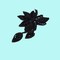 1 Piece Elegant Black Flower Beaded Sequin Applique Patch Iron On 5.75" Costume Accessory